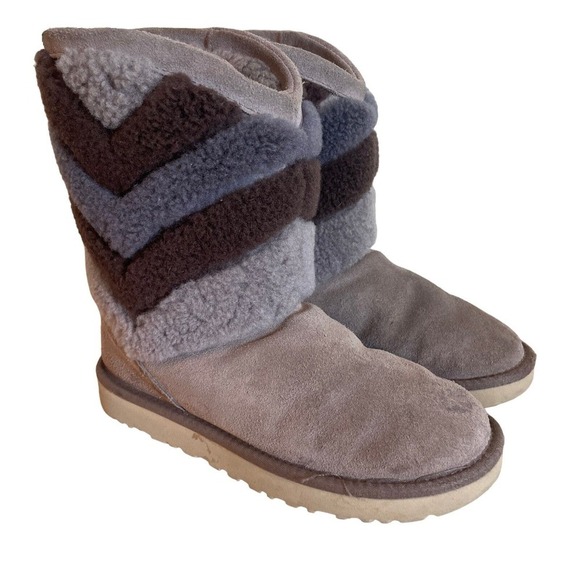 UGG Gray and Brown Ankle Boots - Picture 1 of 8